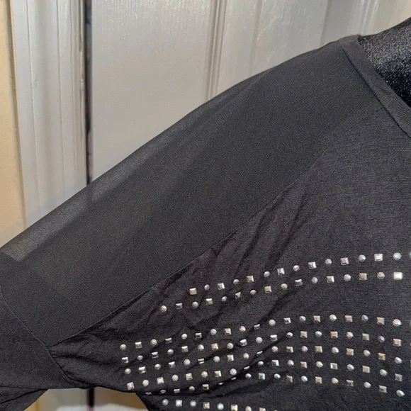 i jeans by Buffalo Black and Gold Studded Blouse - Picture 3 of 13